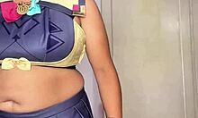 getting all oiled up in my huge ass cosplay outfit for con 😏🍑 varesa genshin