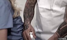 that massage led straight to her petite blonde pussy getting fucked quick