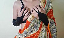 horny indian bhabhi moans loud as tight pussy gets pounded doggystyle in bedroom