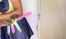 getting all oiled up in my huge ass cosplay outfit for con 😏🍑 varesa genshin