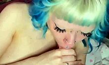 watch this petite e-girl shove anal dildo in while wearing panties