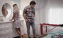 Distant Cheating Blonde Girlfriend Hides Petite Tracks