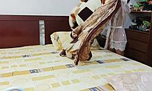 Fucking Stepmom Hard in Bedroom Doggystyle Creampie Deepthroat