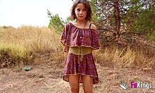 elena de la vega surrenders to outdoor picnic thrills bent over rough doggystyle riding everything exposed