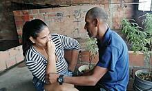 Stepdad craves rooftop play with stepdaughter's big pussy