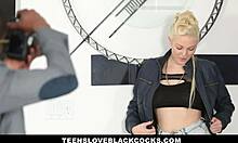 Horny BBC photographer pounds blonde model Jenna Ivory doggystyle on sofa missionary riding big ass