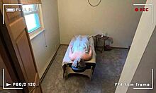 security cam exposes blonde wife cheating with bent over doggystyle during home massage affair