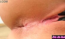 Pretty babe fingers juicy pussy and tight asshole up close