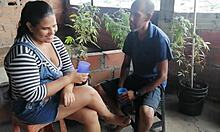 Stepdad craves rooftop play with stepdaughter's big pussy