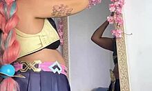 getting all oiled up in my huge ass cosplay outfit for con 😏🍑 varesa genshin