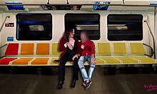 hey hubby watch me stroke this stranger's cock on the train till he explodes public flashing thrill?