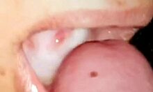 Wow! Leche floods chocolate ass in anal cumshot facial!