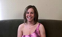 Curvy amateur hides massive natural tits craving touch