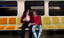 hey hubby watch me stroke this stranger's cock on the train till he explodes public flashing thrill?