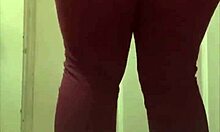 Curvy bbw goddess teases with natural tits pussy and hot piss in stockings