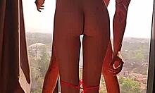 flaca mexicana milf in swinger hotel penthouse takes big cock from neighbor