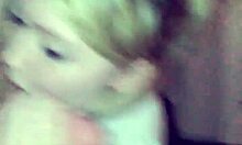 My Heart Races as Hot Big Titty Blonde Sucks Cock to Explosive Cumshot in Lingerie