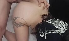 hermosa latina coed waits bent over in classroom for boyfriend's doggystyle pounding