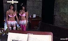 Kit Lee and Lat Lee Step Sisters Seduce for Rough Anal FFM Threesome