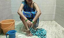 Stepmom bends over laundry lets stepson pound her tight pussy deep