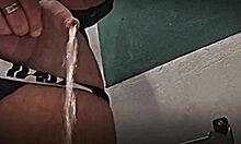 Kinky babe strips rips clothes bares feet for muscular tease