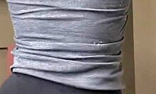 Mexican teen's leggings hug her fat ass tight.