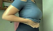 Mexican teen's leggings hug her fat ass tight.