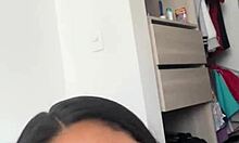 sexy brunette givin a delicious sloppy blowjob n deepthroat on monster cock -amateur couple- nysdel