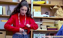 😈 beautiful jewish teen strip searched then fucked rough in shop