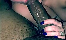 This white girl can't get enough of slurping her favorite massive bbc close-up.