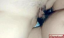 he bends her over rips clothes for doggie then missionary creampie finish