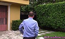 Bound teen 18+ roughly fingered to orgasm before hard fucking release