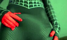 miles morales spiderman cosplay jerks huge load massively
