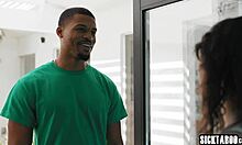 Petite Liz Jordan Lifts Bubble Butt on Rocket Powers' Black Cock Bent Over Doggy