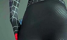 miles morales spiderman cosplay jerks huge load massively