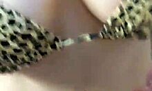 Amateur's Huge Implants Deliver Bold First Titfuck Hotel Bathroom