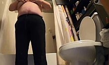 Sexy BBW Milf Masturbates Wet Pussy And Squirts In Bathroom