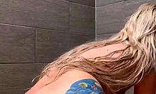 pov busty tattooed blonde gf rips clothes for shower anal fisting dildo gaping assplay