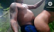 husband takes friend's wife to sex street for flashing cum on big ass