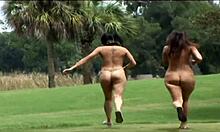 two tanned college brunettes flash shaved pierced pussies nude in tampa public 🔥🌴