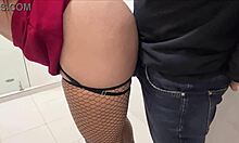 tall curvy secretary office bathroom doggy creampie shakes ass juicy