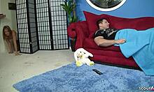 small tits blonde stepdaughter tricks stepmom's boyfriend into cheating fuck