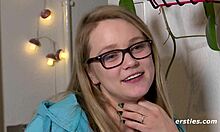 exhibitionist holly's wet pussy throbs as she vibes hard bent over in public hallway dare