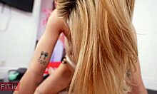 fit18 dylan moore stands for intense fuck and creampie with her tight pussy