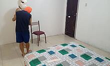 Halloween Sexy Bunny Step-Mom Lingerie Leads to Rough Fuck