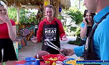 sabrina snow and sofie reyez devour outdoor monster cocks