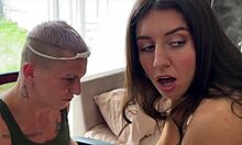 young cuck watches wife take huge cock then cum drips from her tight pussy on his face