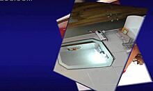 Sexy Milf Wife Wakes In Transparent Negligee Puts On Panties Bra Skirt Heels