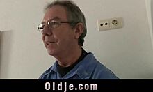 did that old repairman dump cum in russian teen's ass after blowjob?