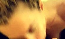 Blonde cutie delivers quick morning deepthroat blowjob swallowing hot load